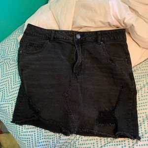 black wild fable ripped jeans skirt